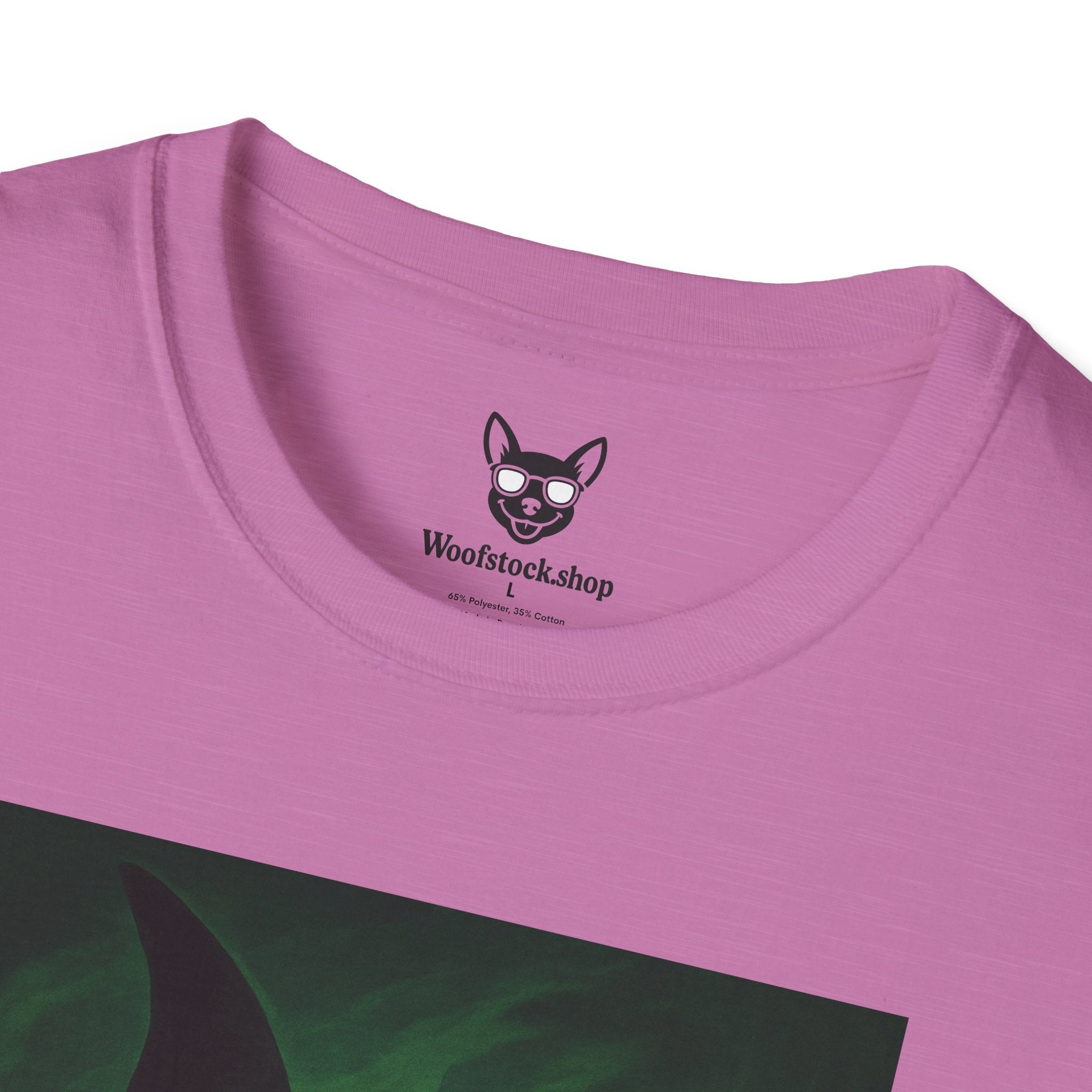 Wicked Broadway Poster Dog Parody Unisex Softstyle T-Shirt -- Funny Dog Shirt for Broadway and Dog Lovers